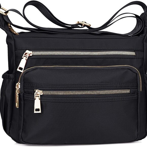 Nylon Crossbody Bag Women Small Waterproof Multiple Pockets Lightweight Travel - Picture 1 of 6